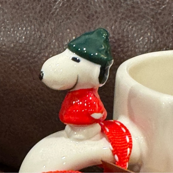 WARM WISHES Figural Snoopy Christmas Mug - Rae Dunn Peanuts Collection - Picture 8 of 11